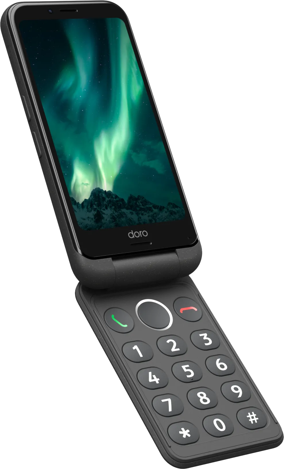 Doro Aurora A21 4G, Android -puhelin, Grafiitinharmaa