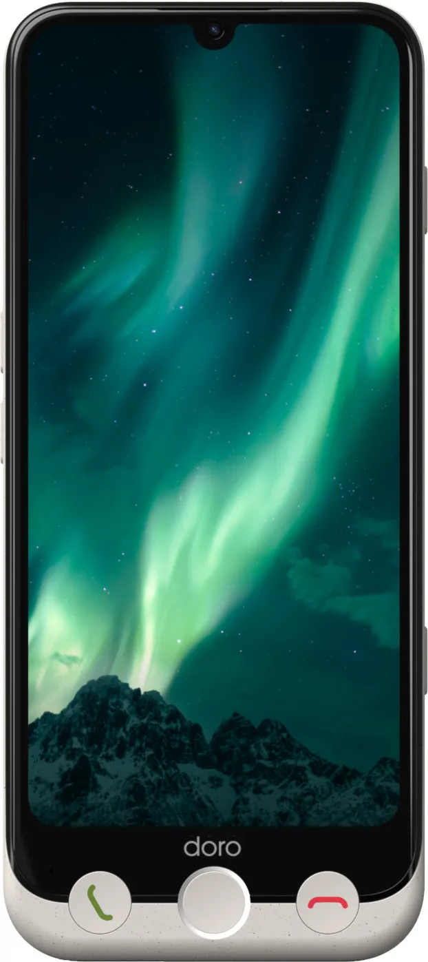 Doro Aurora A31 4G, Android -puhelin, Valkoinen