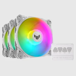 ASUS TUF GAMING TF120, 120mm, PWM ARGB -kotelotuuletin, 3 pack, White