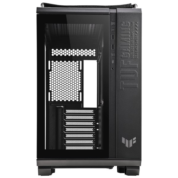 Asus TUF Gaming GT502 - miditornikotelo, ikkunalla, Musta
