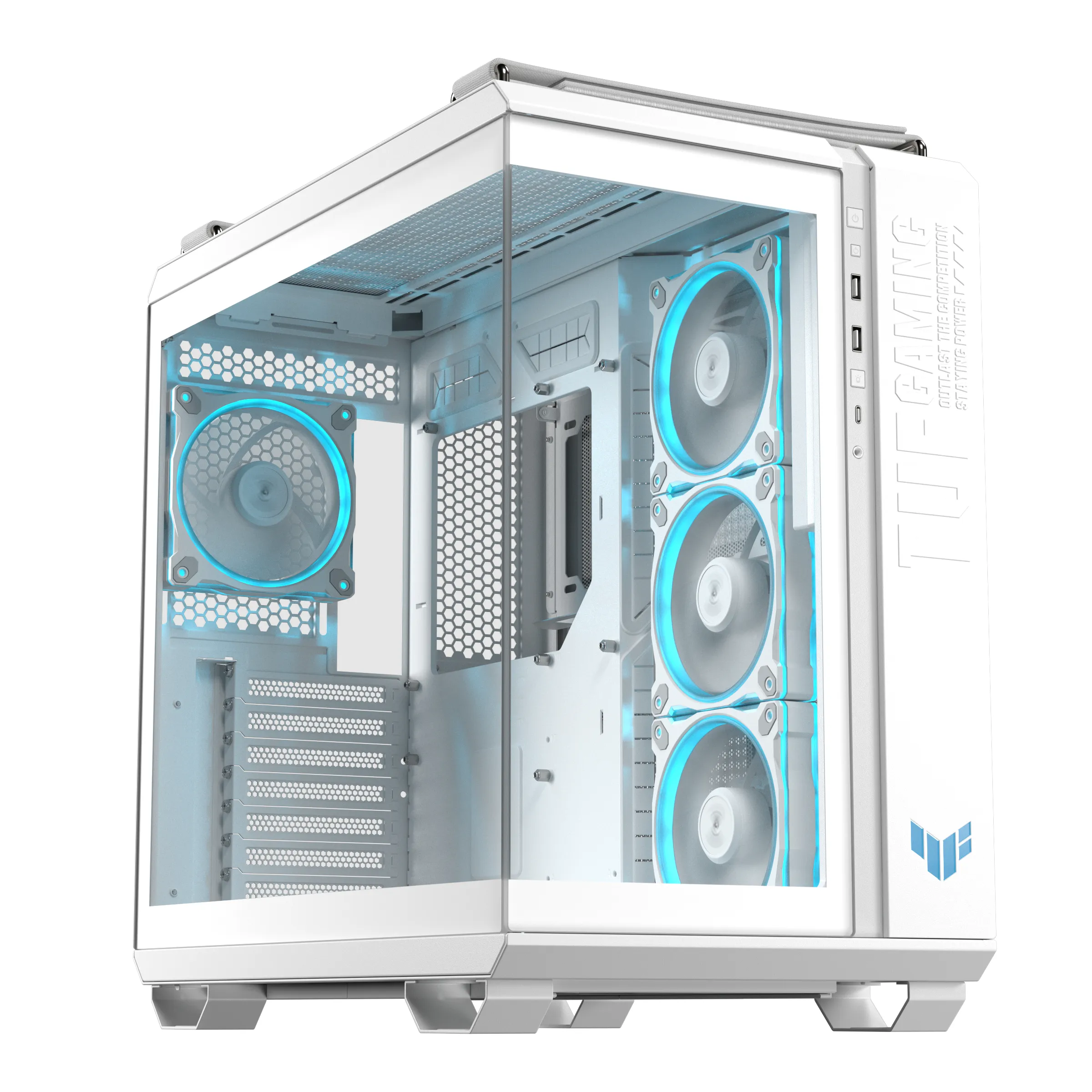 Asus TUF GAMING GT502 Horizon TG ARGB -miditornikotelo, Valkoinen