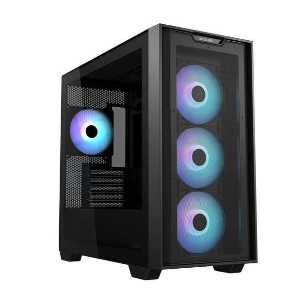 Asus A21 Plus TG ARGB -mATX kotelo ikkunalla, musta