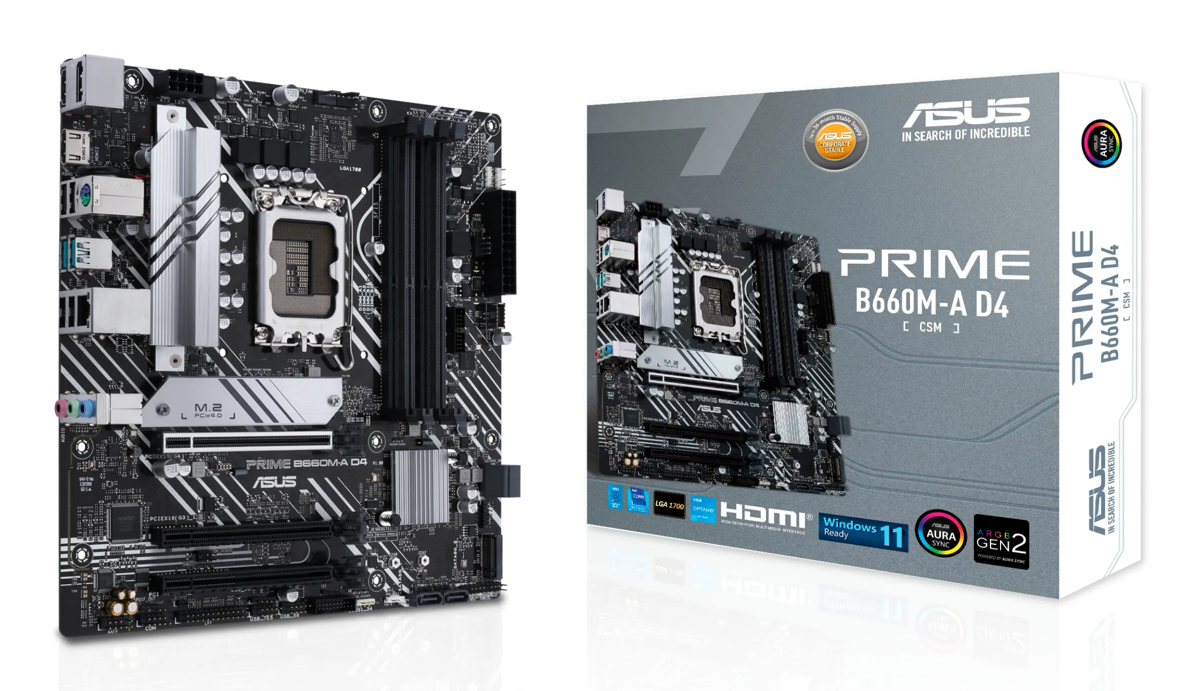 Asus PRIME B660M-A D4-CSM mATX-emolevy