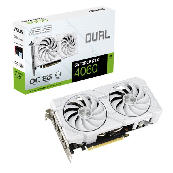 Asus GeForce RTX 4060 Dual Evo White OC 8 Gt -näytönohjain