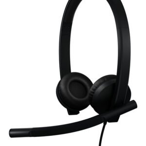 Logitech H570e Stereo USB-C MS Teams -kuuloke mikrofonilla,  musta