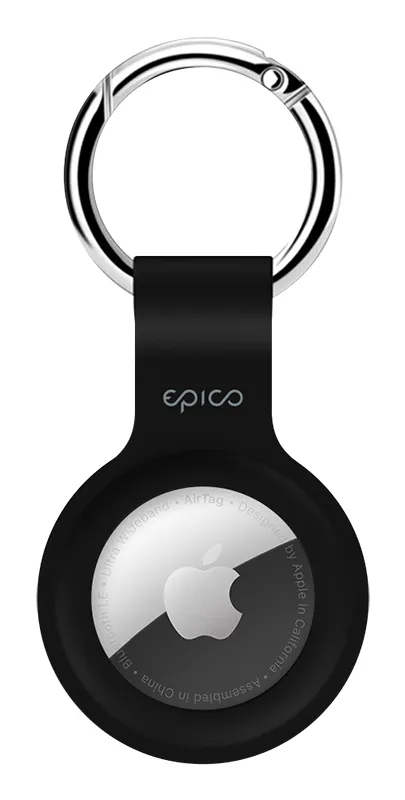 Epico Silicone Case, AirTag -avaimenperä, Musta, Sininen, Punainen, Valkoinen (4kpl)