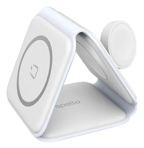 Spello by Epico 3in1 Portable Wireless Charger - white