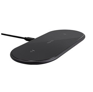 Epico Ultraslim Dual langaton laturi + 18 W QC -seinäadapteri - musta