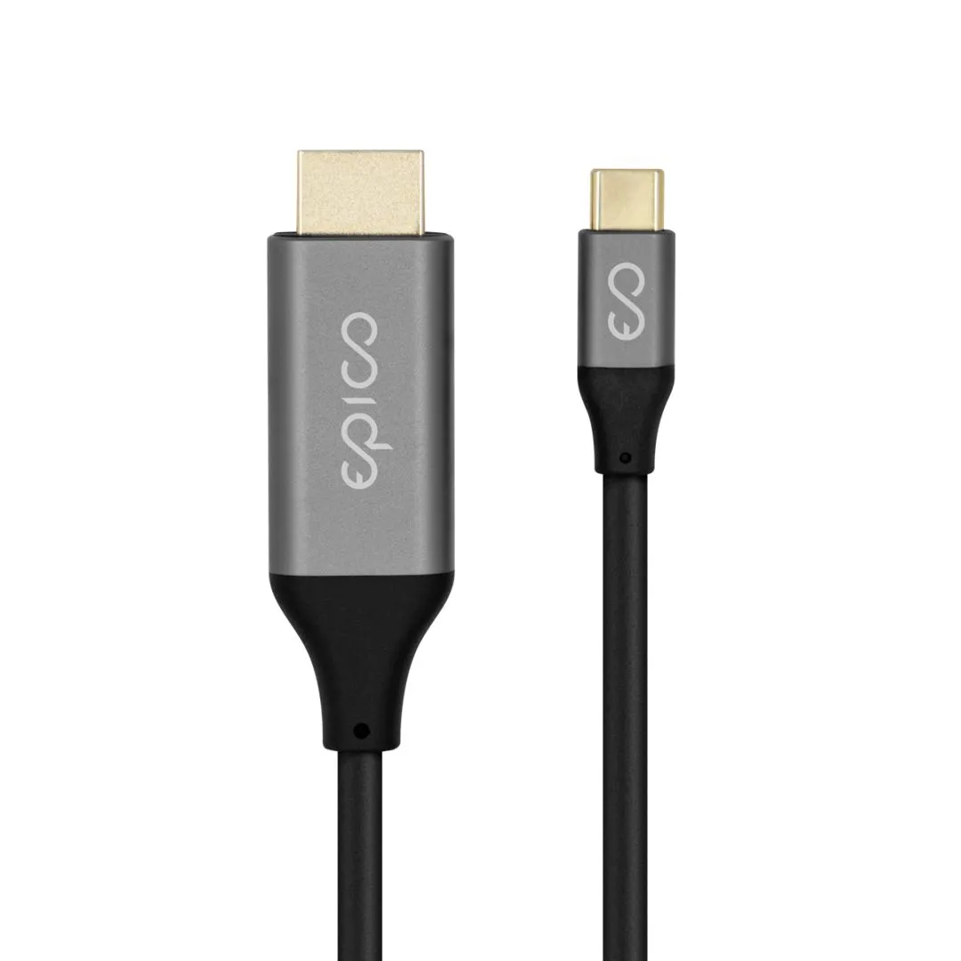 Epico USB-C – HDMI -kaapeli, 1.8 m, Tähtiharmaa