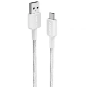 Anker 322 USB-A - USB-C -kaapeli, Valkoinen, 0.9m