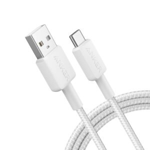 Anker 322 USB-A - USB-C -kaapeli, Valkoinen, 1.8m