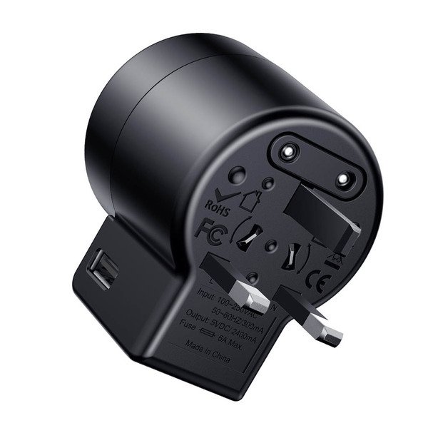 Baseus Rotation Universal Travel Charger, musta