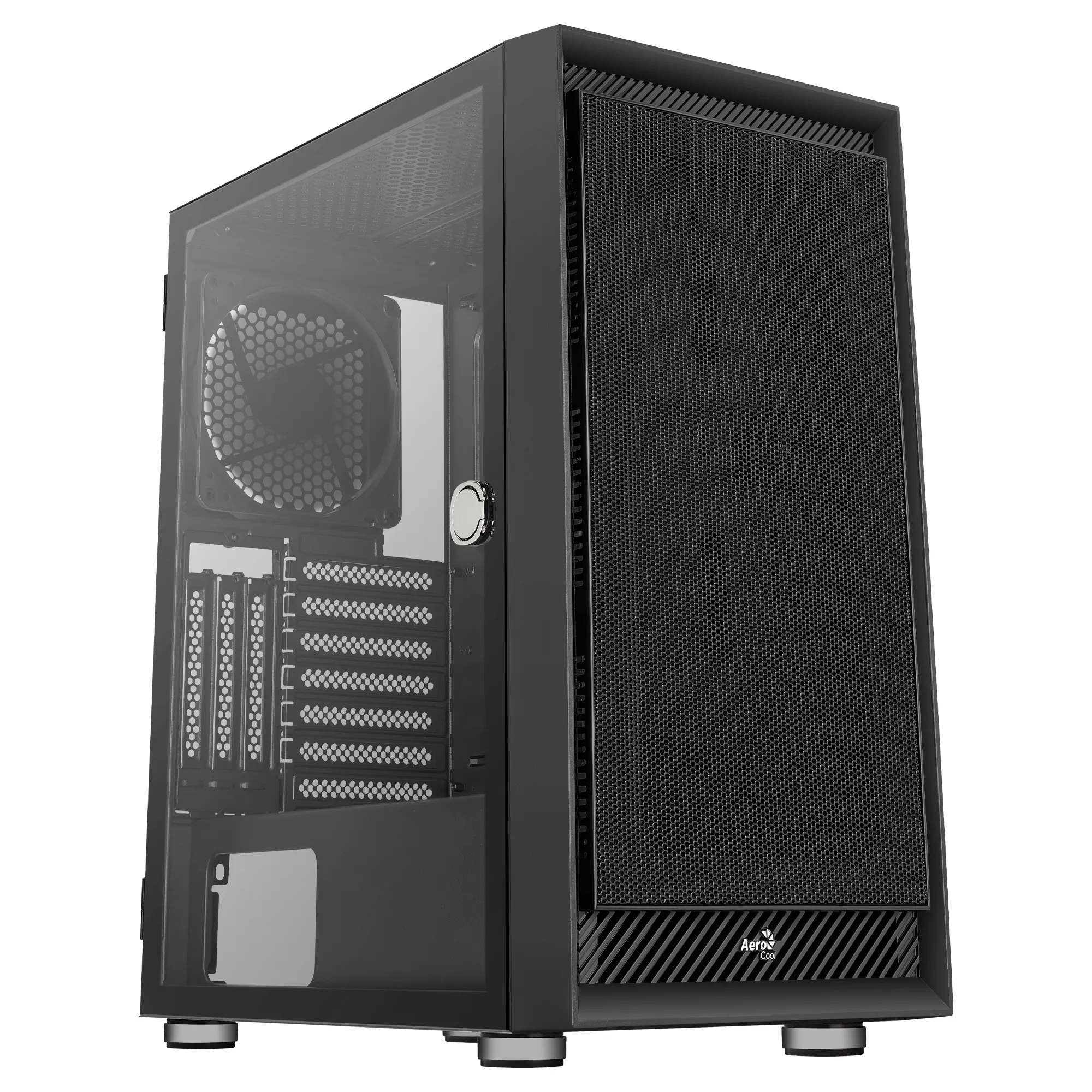 Aerocool GRAPHITEV1 Computer Case Mesh Front Panel - miditornikotelo, Musta