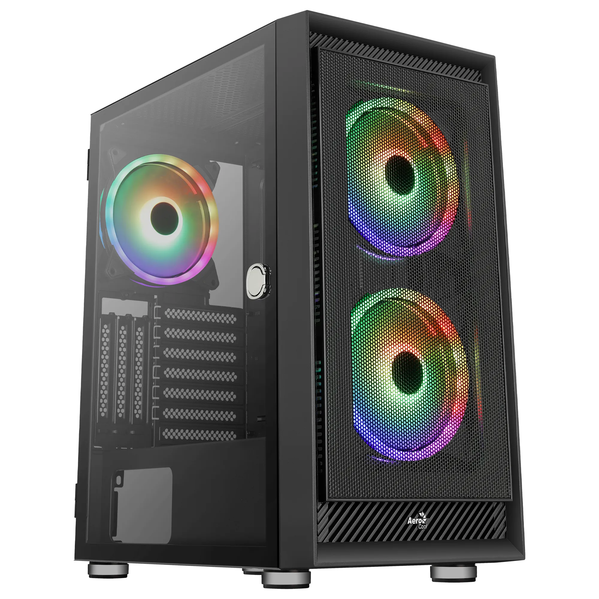 Aerocool GRAPHITEV3 Computer Case 3 ARGB 14cm Fans - miditornikotelo, Musta
