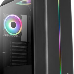 Aerocool GLADIATOR DUO ATX Gaming Case 3x ARGB 12cm Fans - miditornikotelo, ikkunalla, Musta