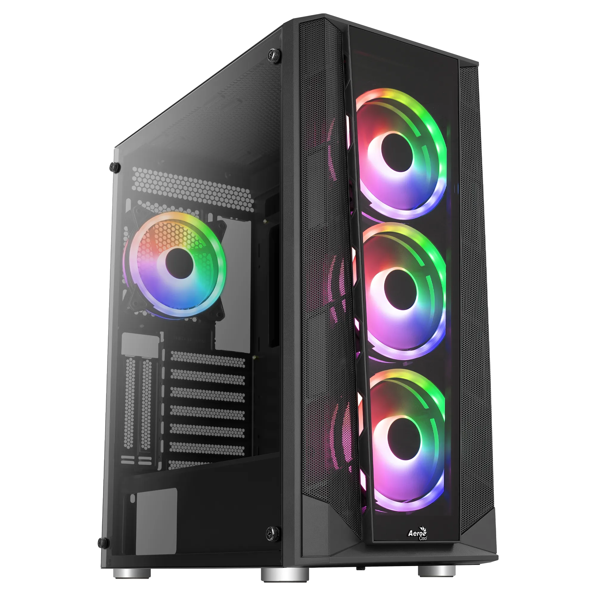 Prismbkv3 Pc Case Atx Black 4 Fans Argb Front Side Side
