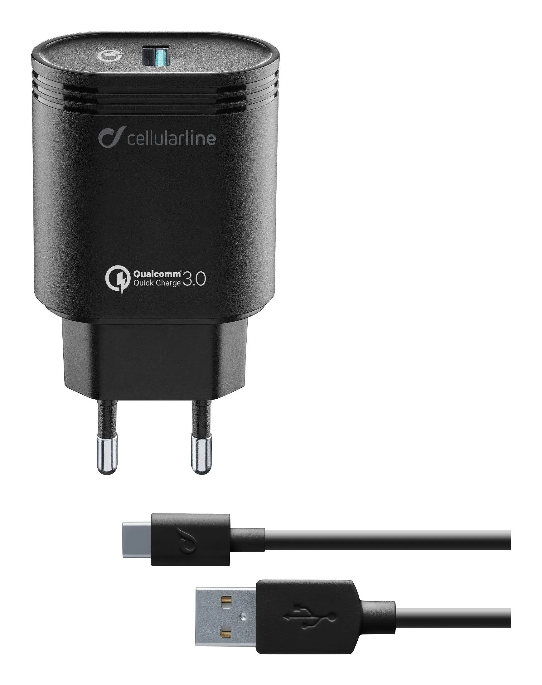 CELLULARLINE USB-C Charger Kit QC Black