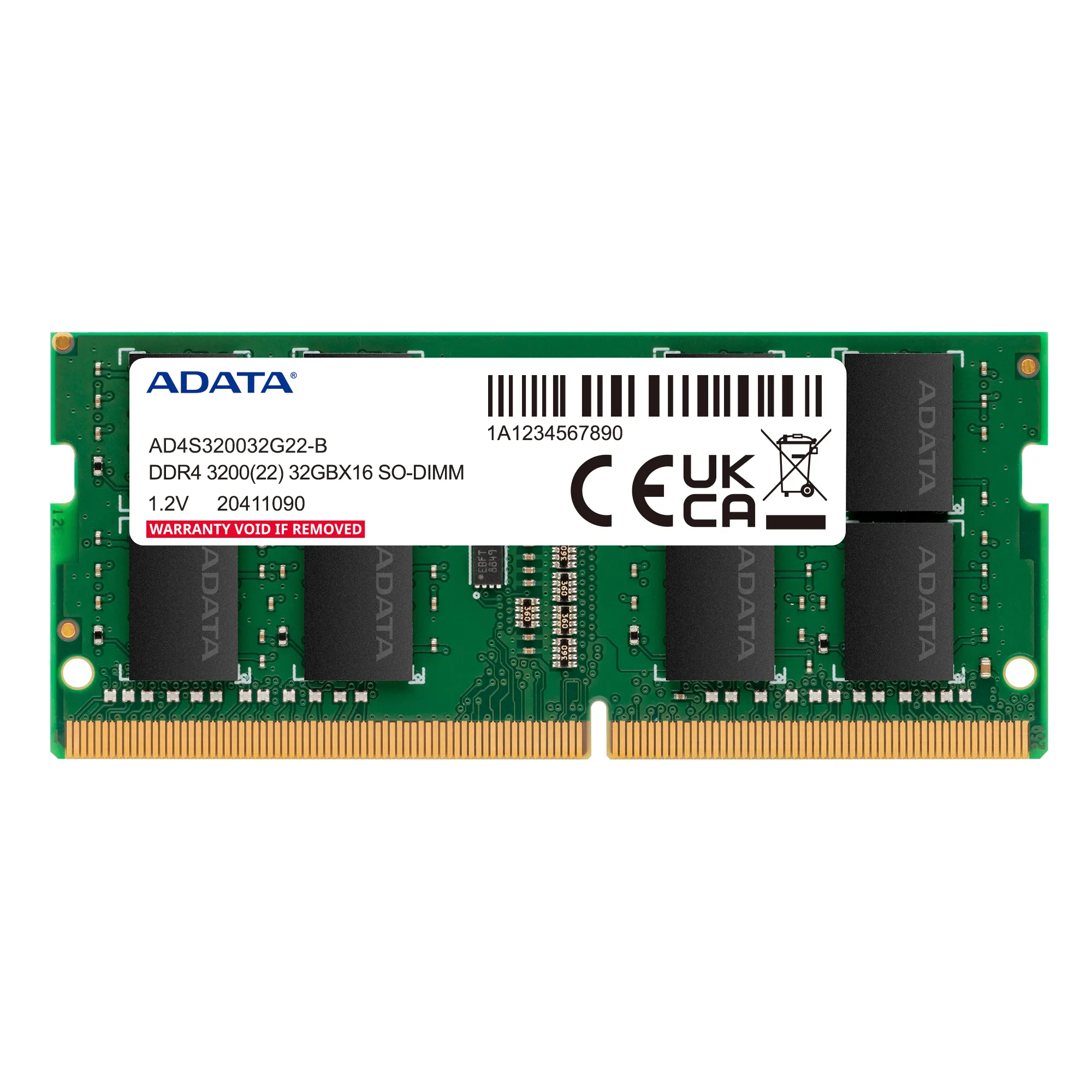 ADATA AD4S320016G22-DTGN 32 Gt (2 x 16 Gt) DDR4 3200 MHz, CL22 -muisti