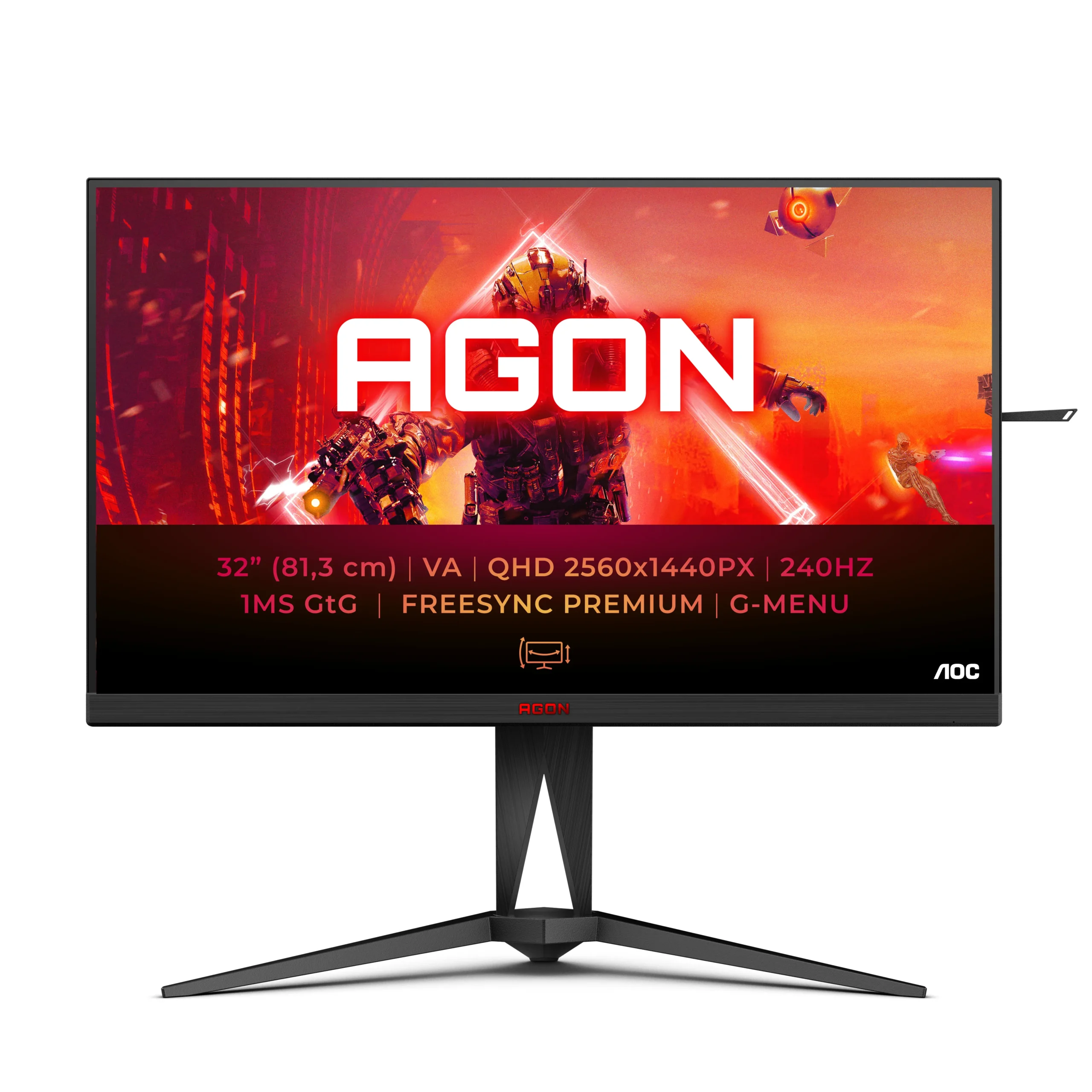 AOC AGON 5 AG325QZN/EU 32" QHD, VA -pelinäyttö