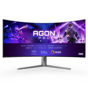 AOC 45" AGON PRO AG456UCZD UWQHD, OLED -kaareva pelinäyttö