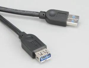 Akasa USB-A -jatkokaapeli, 1,5 m, Musta