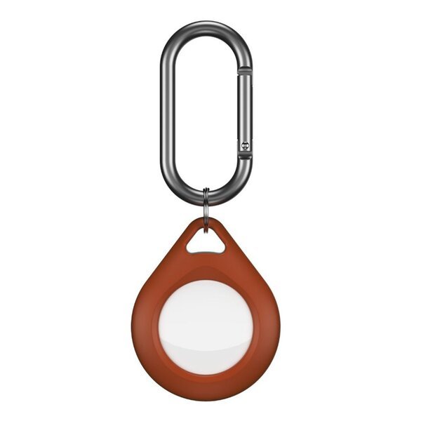KeyBudz Secure Dock, AirTag -karabiini, Ruskea (2kpl)