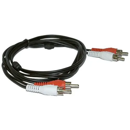 MicroConnect 2 x RCA – 2 x RCA -audiokaapeli, uros/uros, 1,5m, Musta