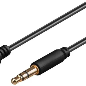 MicroConnect 3.5mm -audiokaapeli, uros/naaras, 0,5m, Musta