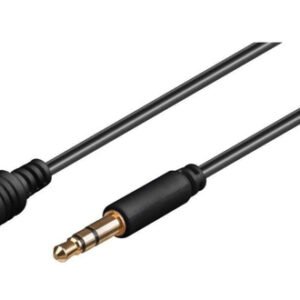 MicroConnect 3.5mm -audiokaapeli, uros/naaras, 3 m, Musta