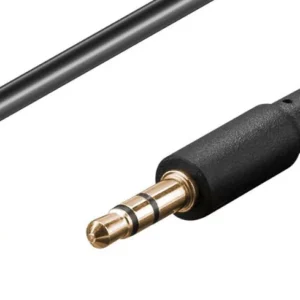 MicroConnect 90° 3.5mm -audiokaapeli, uros/uros, 0,5m, Musta