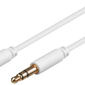 MicroConnect 3.5mm -audiokaapeli, uros/uros, 0,5m, Valkoinen
