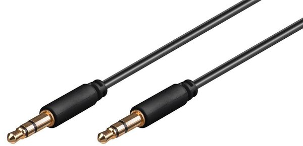 MicroConnect 3.5mm -audiokaapeli, uros/uros, 15 m, Musta