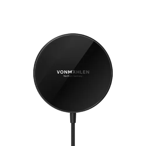 Aura Mini - The Magnetic Wireless Charging Pad, Musta