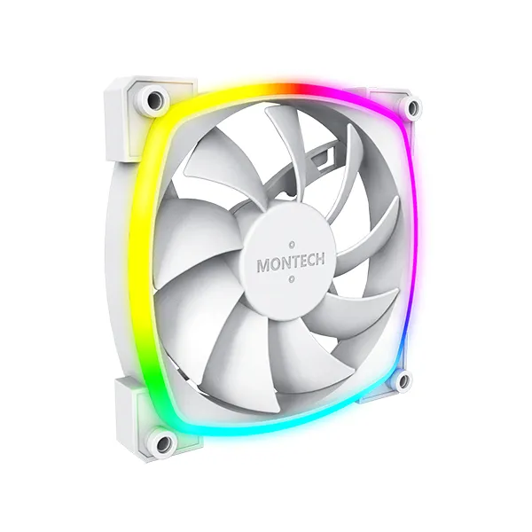 Montech AX120 PWM ARGB, 120mm -kotelotuuletin, valkoinen