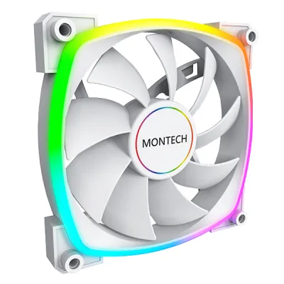 Montech AX140, PWM, ARGB, 140mm -kotelotuuletin, valkoinen