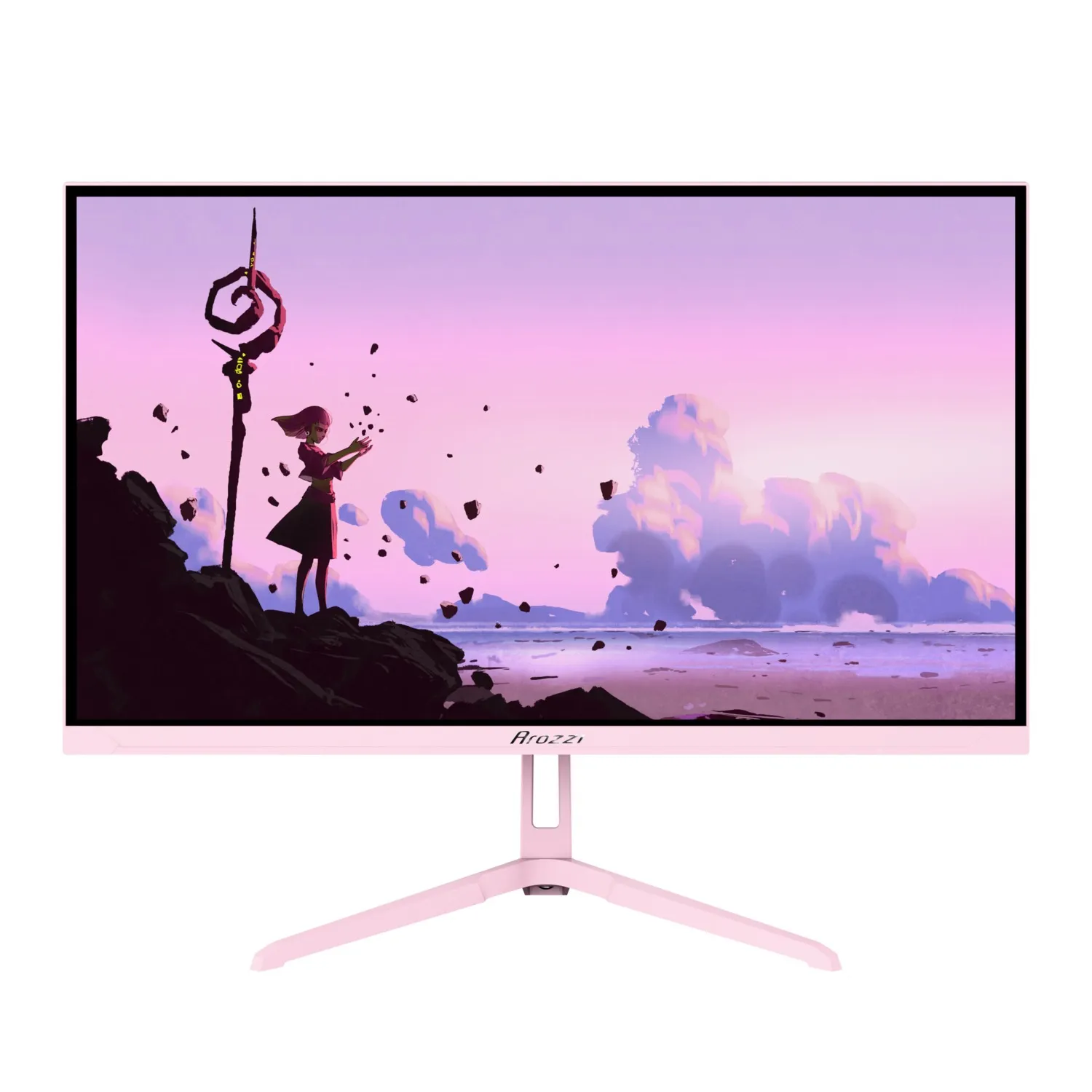 Arozzi 24" Nova. FHD, 200Hz, 1ms, IPS -pelinäyttö, Pinkki
