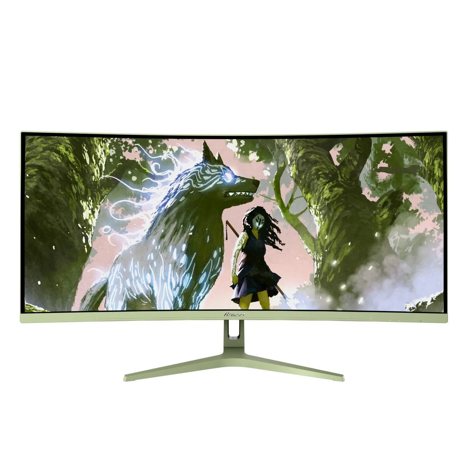 Arozzi 34" Nova. QHD, 165Hz, 1ms, VA -kaareva pelinäyttö, Metsänvihreä