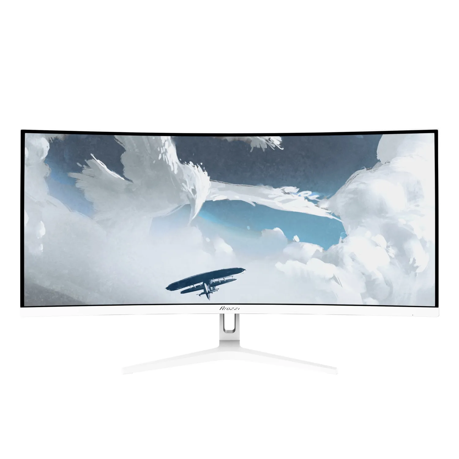 Arozzi 34" Nova. QHD, 165Hz, 1ms, VA -kaareva pelinäyttö, Valkoinen