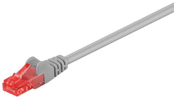 MicroConnect Cat6 U/UTP -verkkokaapeli, 0,5 m, PVC, Harmaa