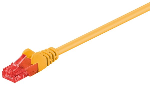 MicroConnect Cat6 U/UTP -verkkokaapeli, 0,5 m, PVC, Keltainen