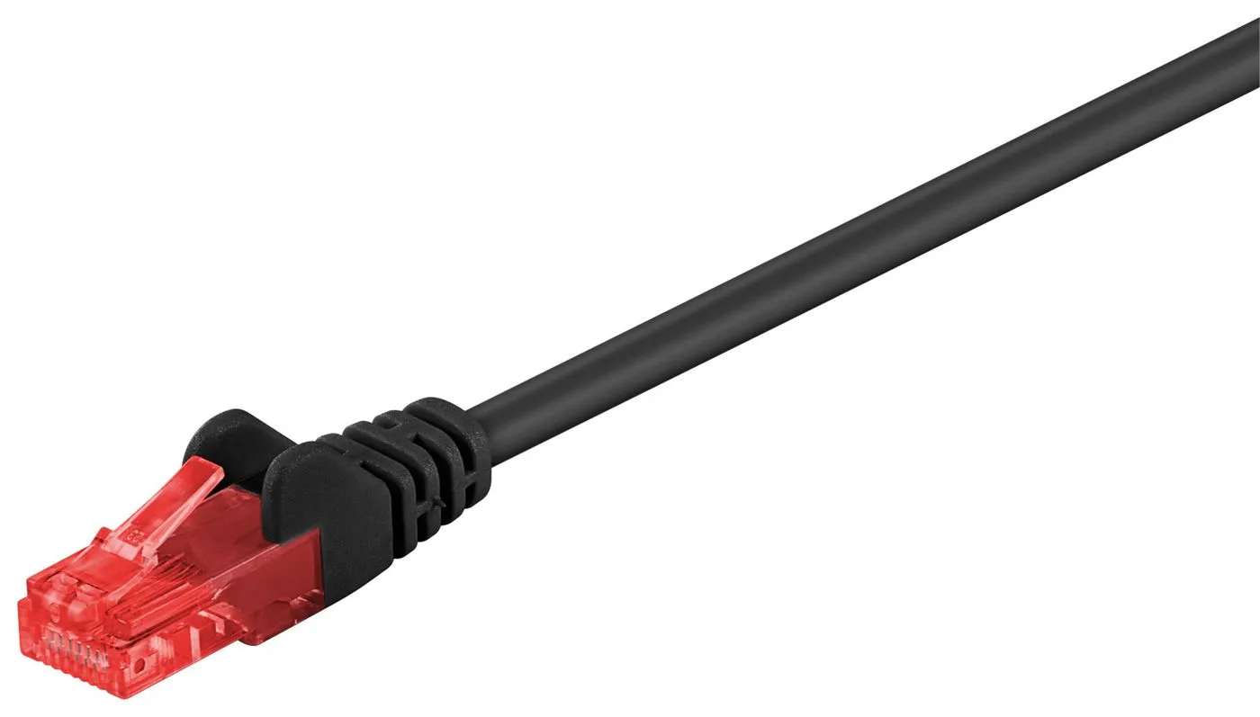 MicroConnect Cat6 U/UTP -verkkokaapeli, 0,25 m, PVC, Musta