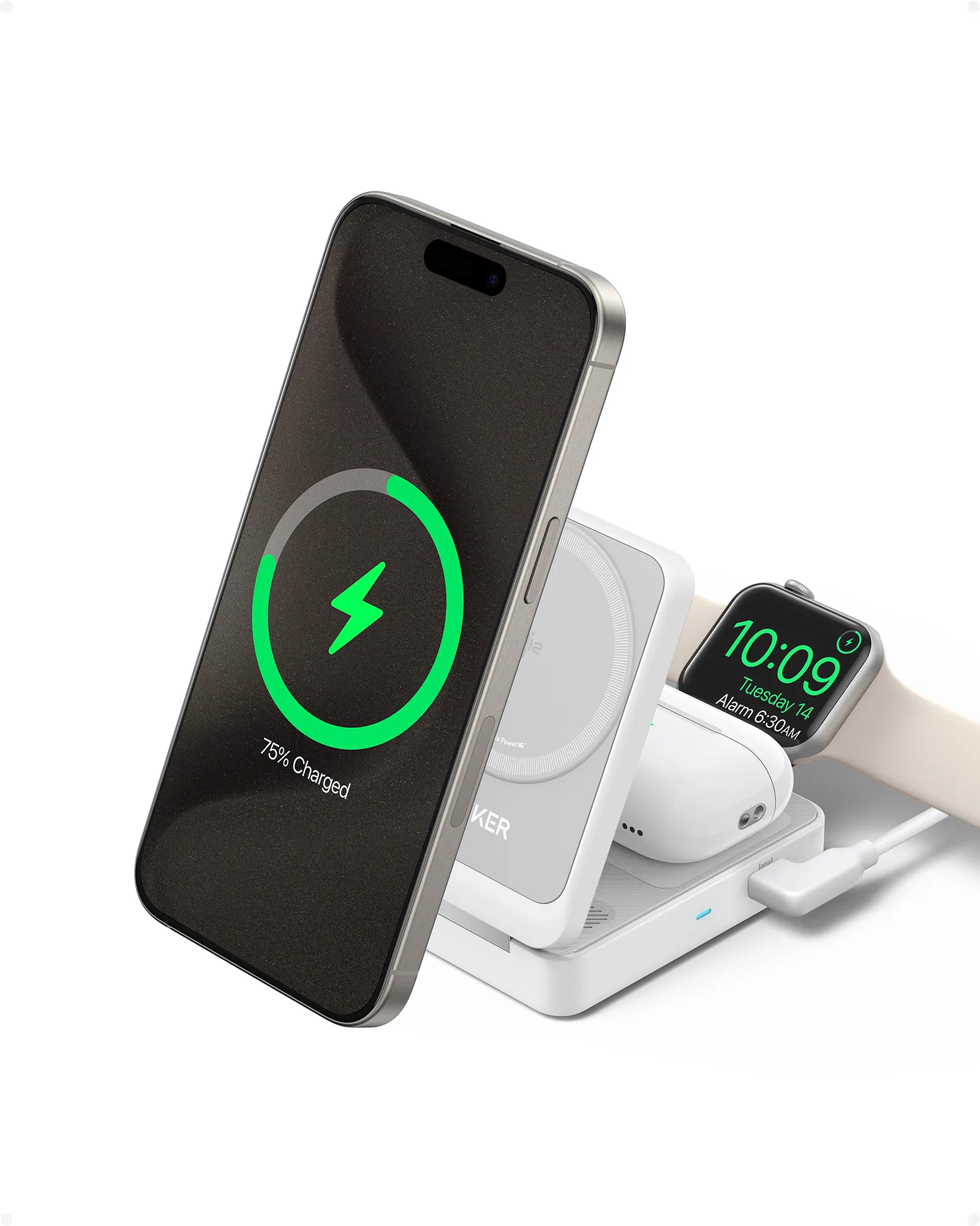 Anker MagGo Magnetic WL Charger 15W White