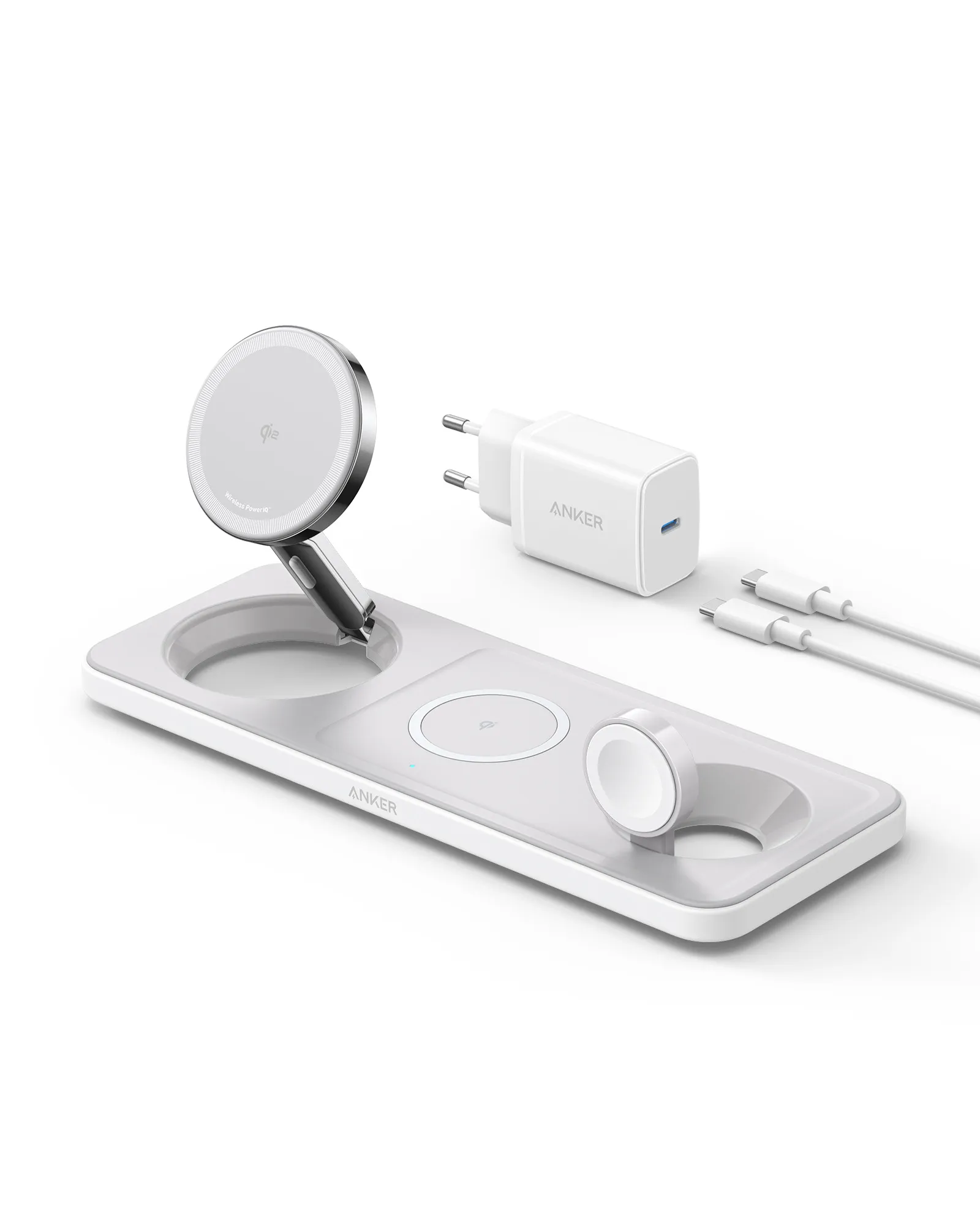 Anker MagGo Magnetic Wireless Charging Pad 15W -laturi, Valkoinen