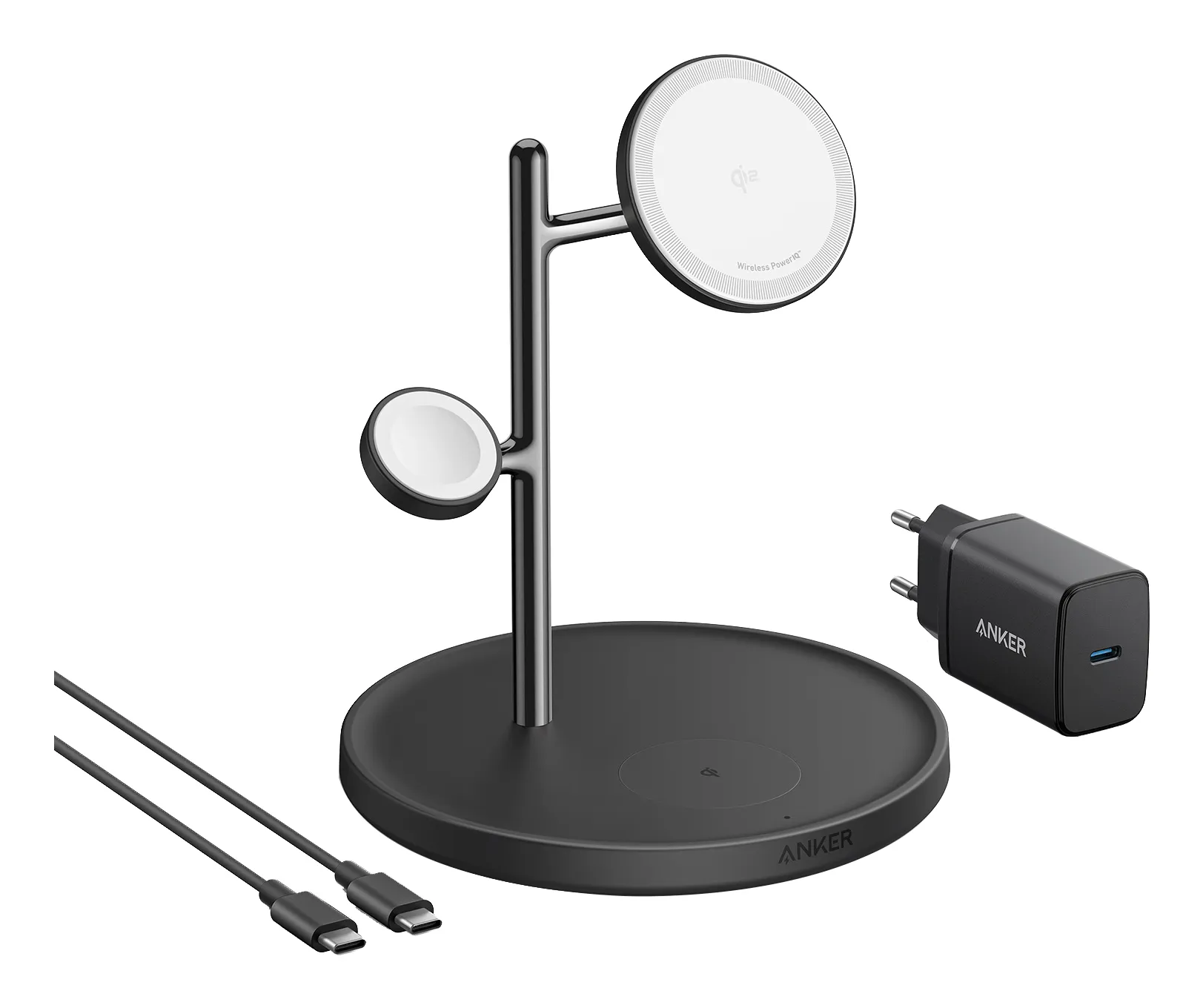 Anker MagGo Magnetic wireless Charger Stand 15W -laturi, Musta