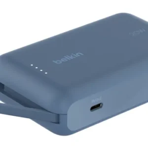 Belkin 10k PD20W Integrated USB-C Cable -varavirtalähde, sininen