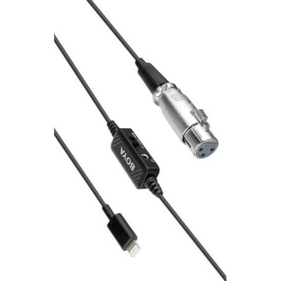 Boya Lightning – XLR -adapteri, Musta