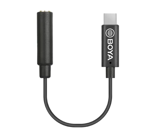 Boya  3.5mm – USB-C -adapteri, Musta