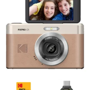 KODAK Digital Camera Pixpro C1 CMOS 5x 16MP Brown - Bundle
