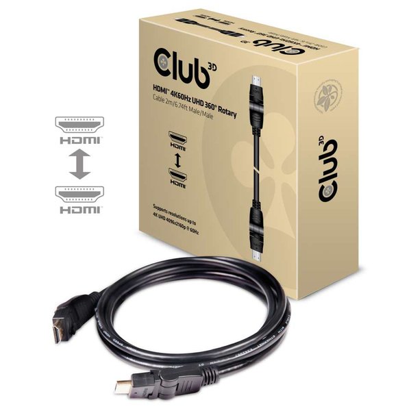 Club 3D HDMI – HDMI 2.0 -kaapeli, 2 m, Musta