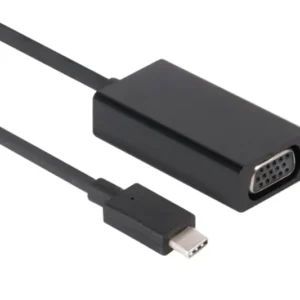 Club 3D USB-C 3.1 - VGA Active -sovitin, Musta